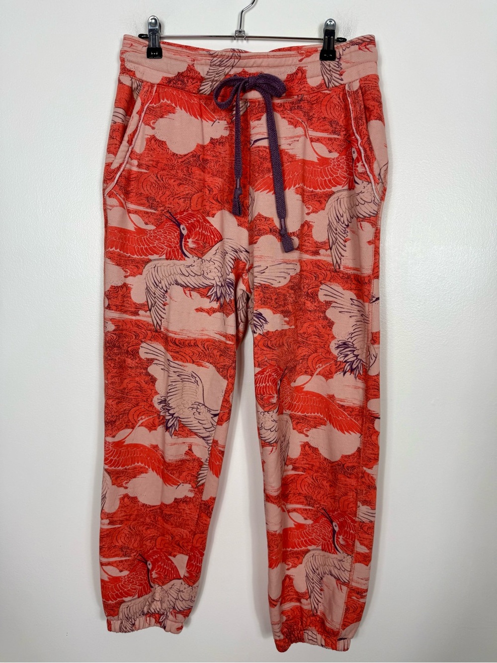 Anthropologie Camilla Crane Orange Elastic Waist Jogger Small - Picture 2 of 6